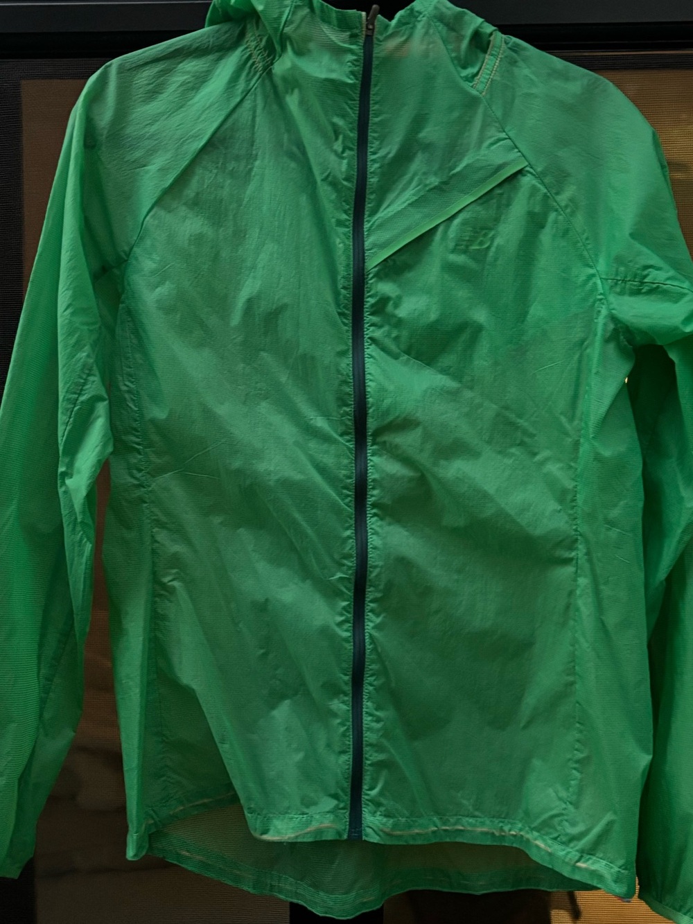 New Balance Lightweight Green Windbreaker Jacket - women